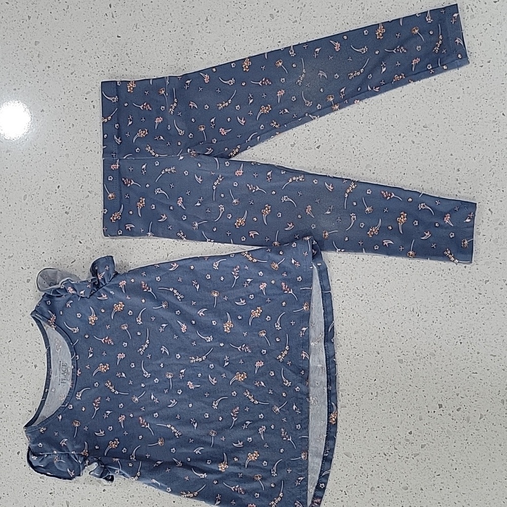 The Children's Place Flowered Toddler 2 Piece Set Size 4T